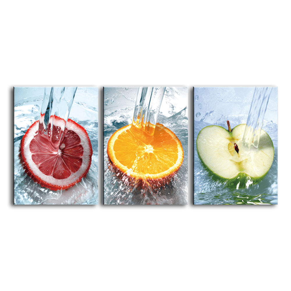 Fruitful Splashes - 3Panel - PixMagic
