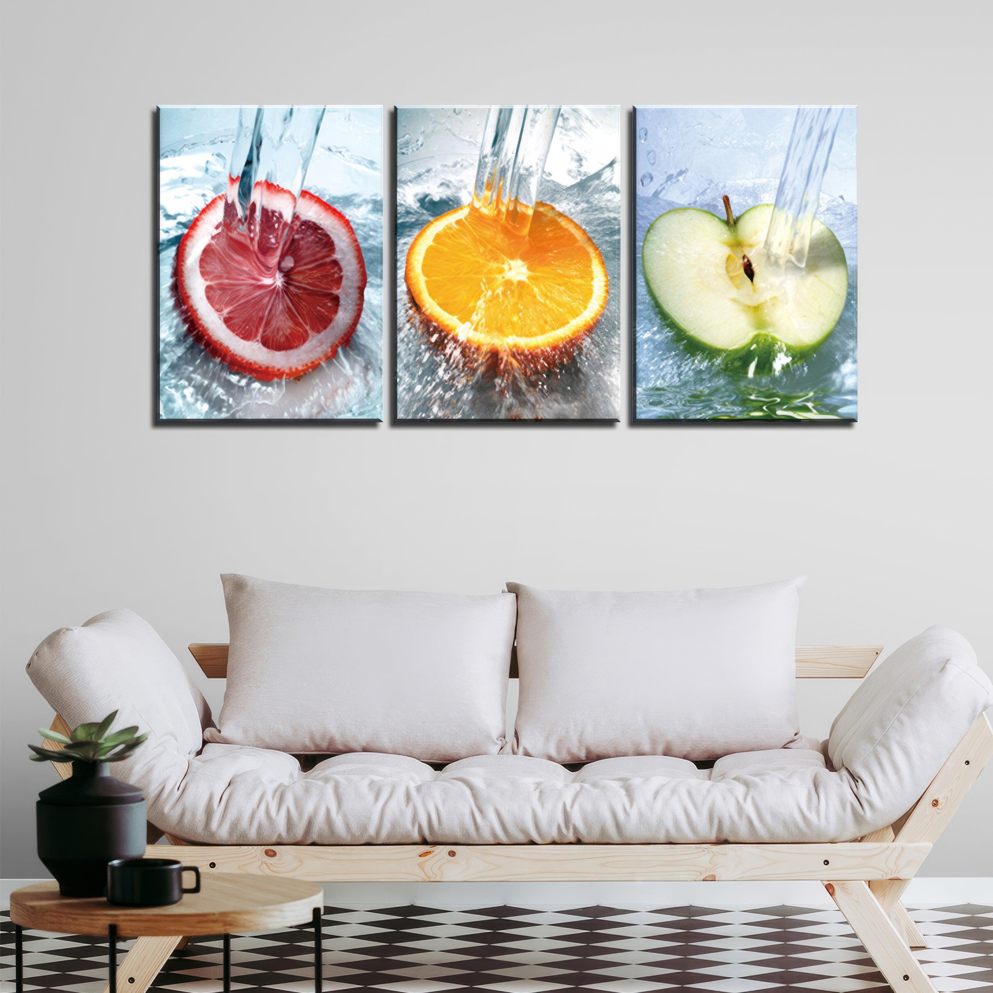Fruitful Splashes - 3Panel - PixMagic