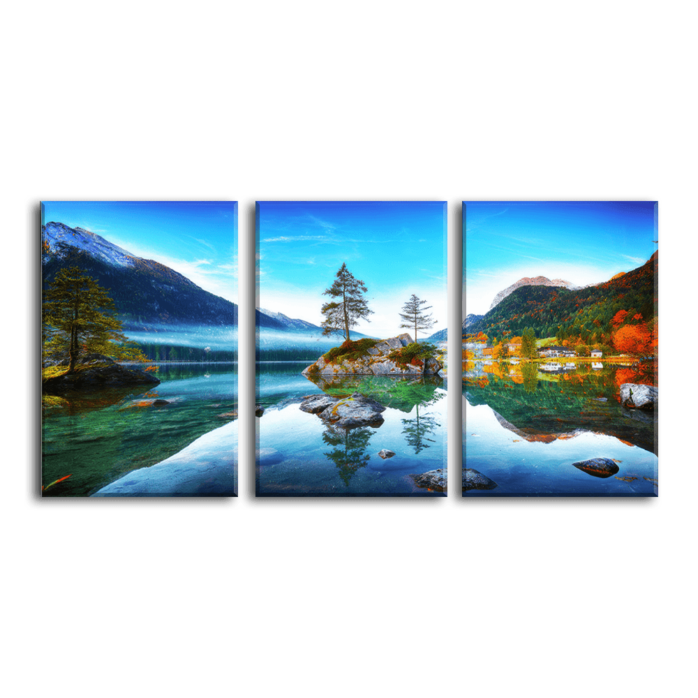 Hintersee Lake Austria - 3panel - PixMagic
