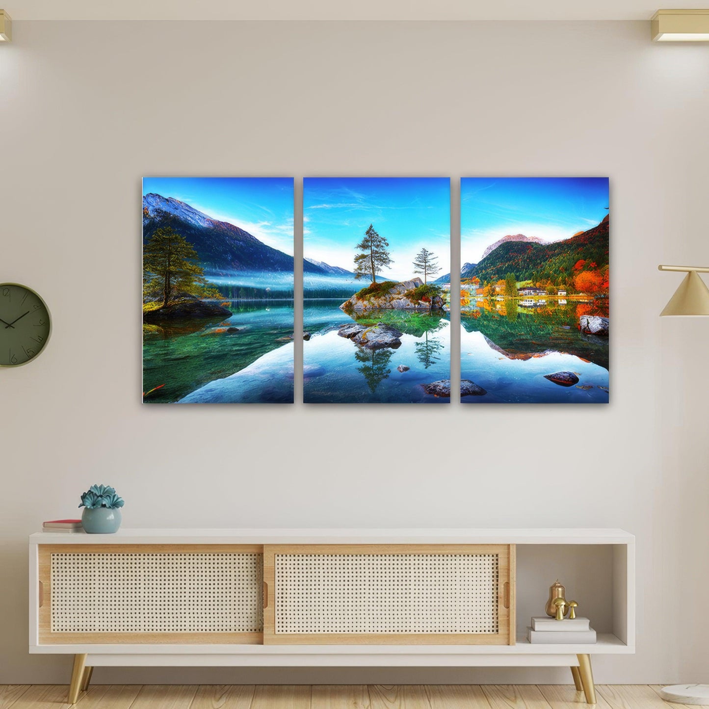 Hintersee Lake Austria - 3panel - PixMagic
