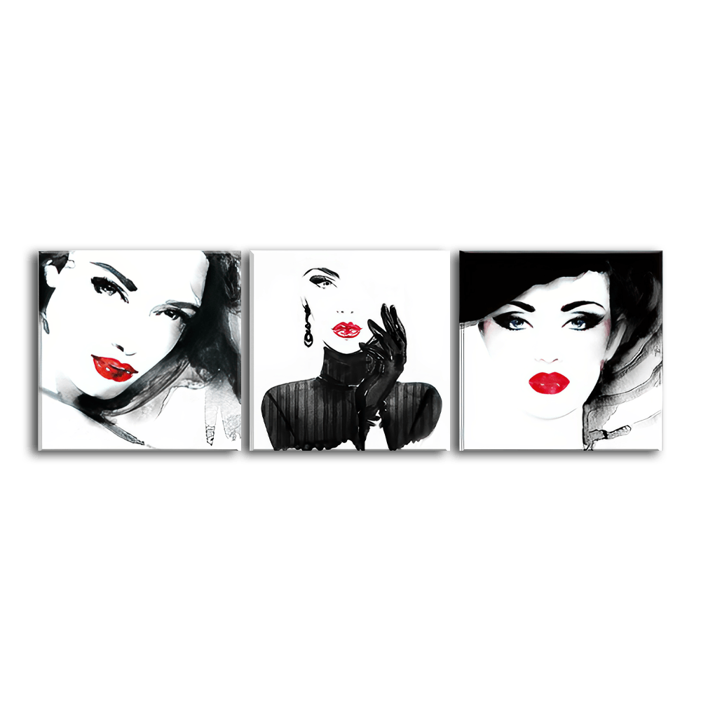 Iconic Glamour Trio - 3Panel - PixMagic