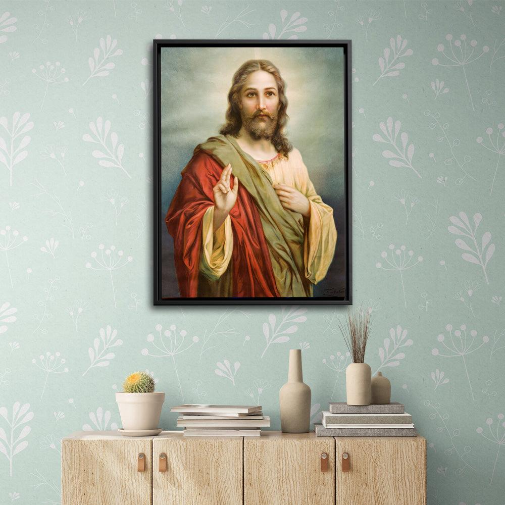 Jesus Blessing - Framed - PixMagic