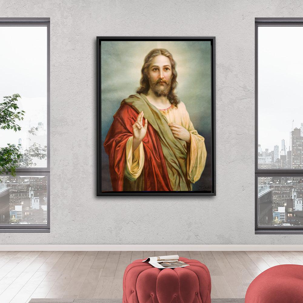 Jesus Blessing - Framed - PixMagic