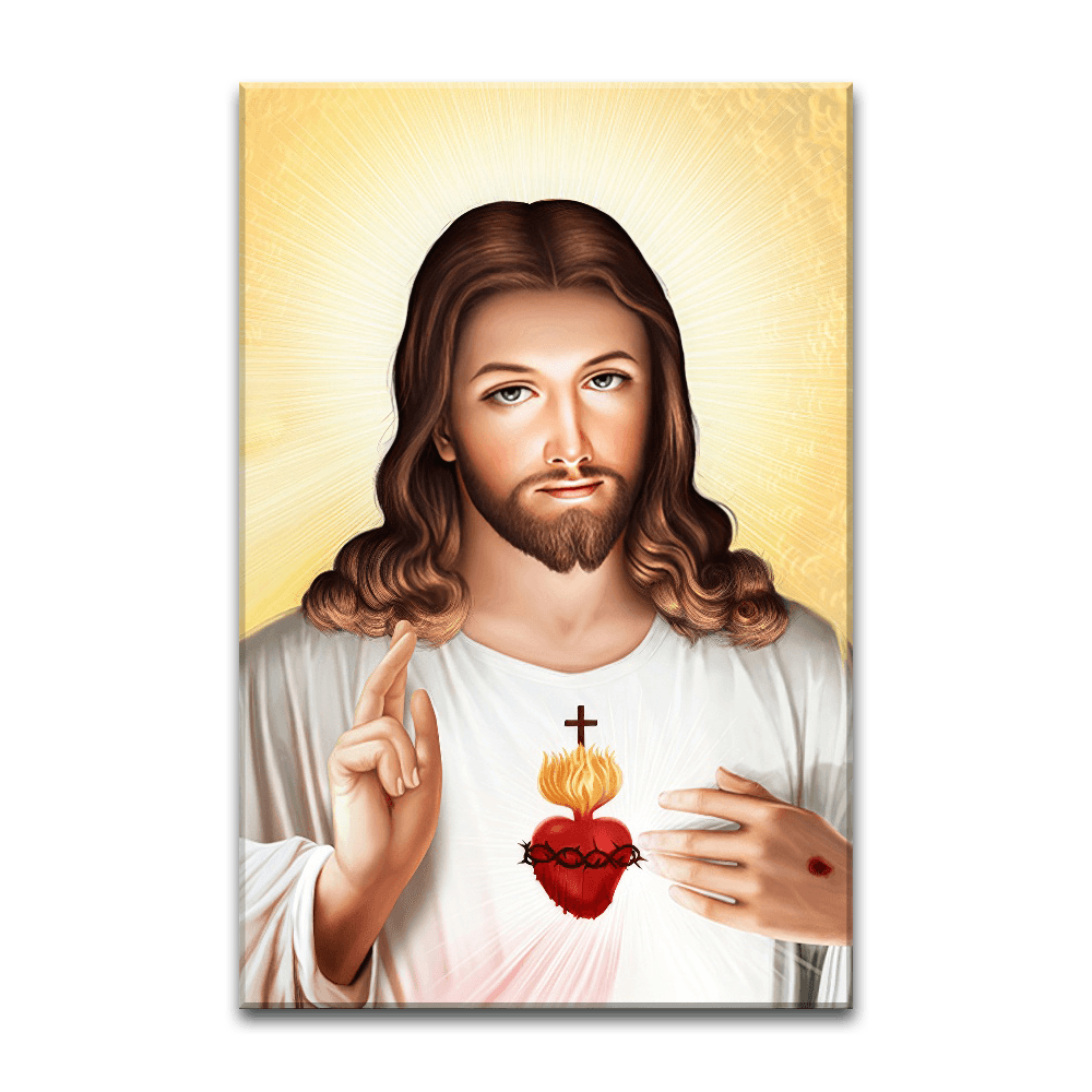 Jesus Sacred Heart Yellow - PixMagic