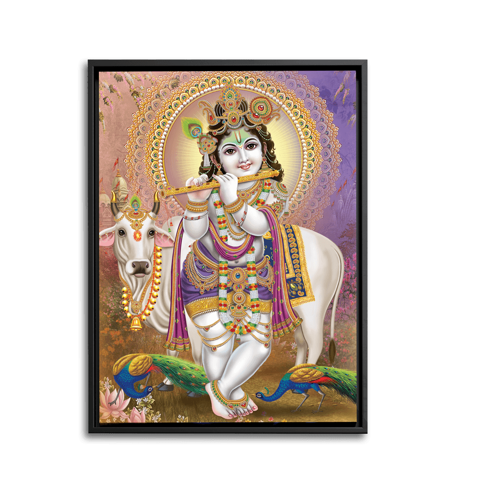 Lord Krishna Elegance - Framed - PixMagic