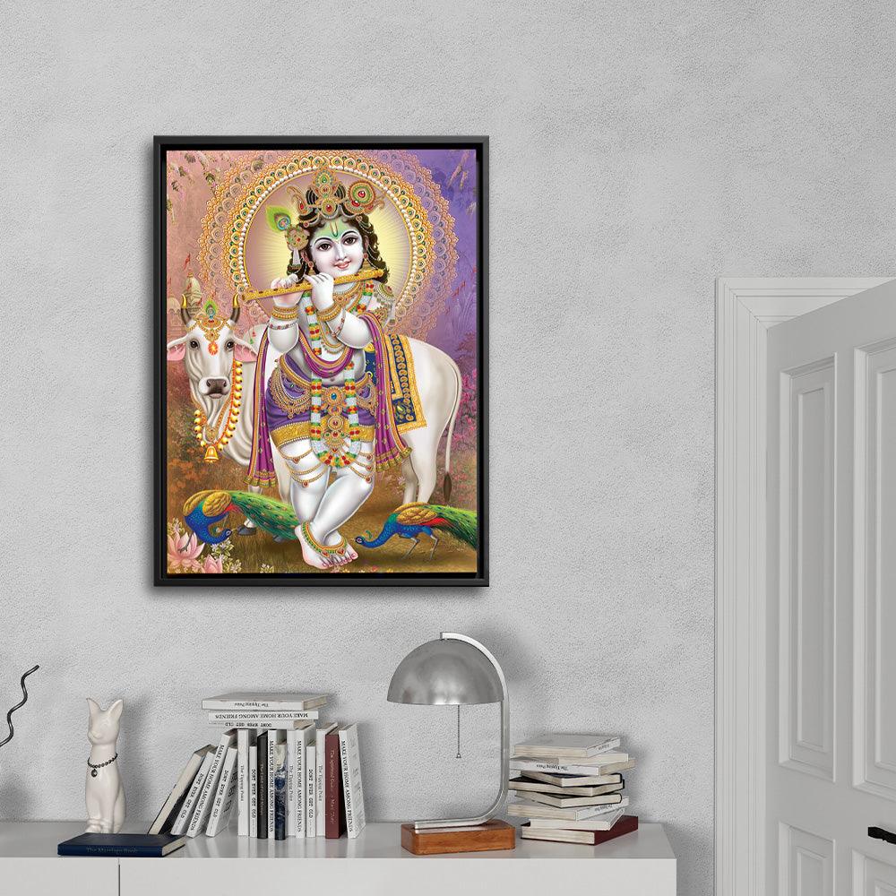 Lord Krishna Elegance - Framed - PixMagic