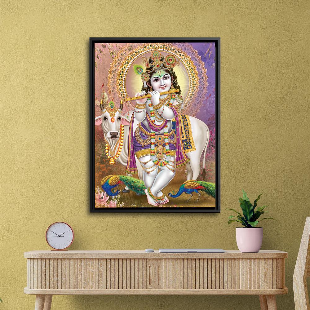Lord Krishna Elegance - Framed - PixMagic