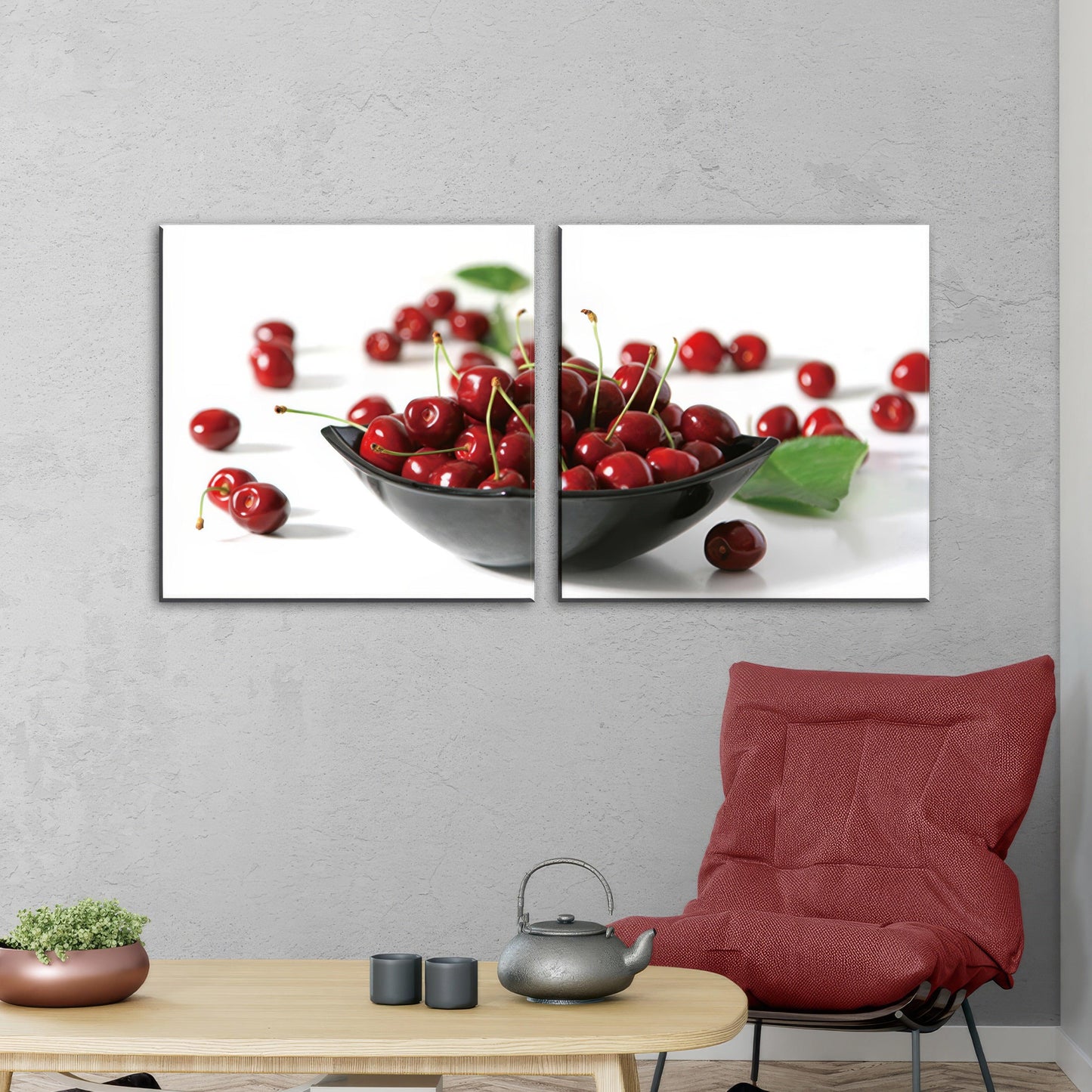 Luscious Cherry Bliss - 2Panel.