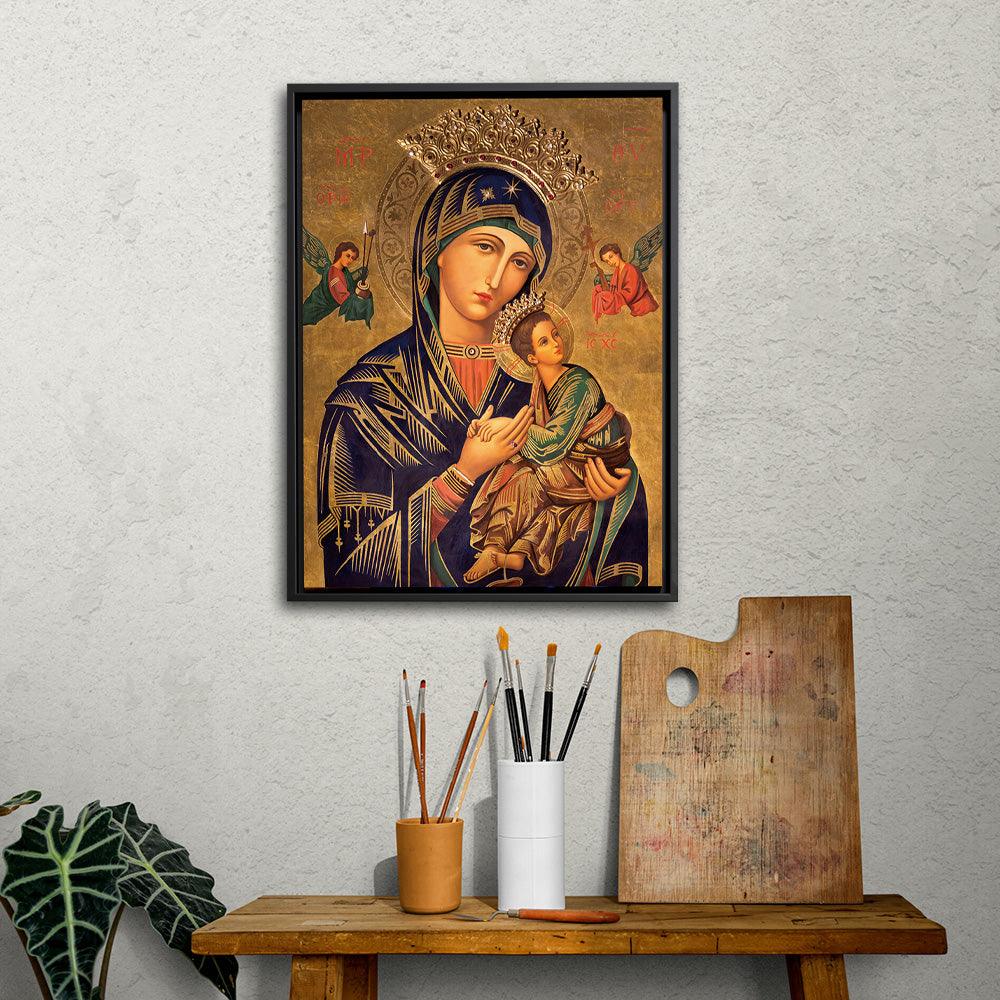 Mary and Jesus Embrace - Framed - PixMagic