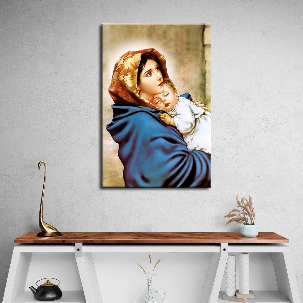 Mother Mary and Baby Jesus - PixMagic