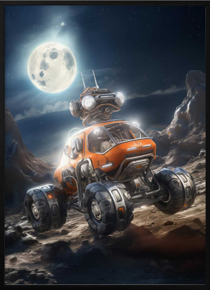 Moon Rover Adventure Metal Wall Art