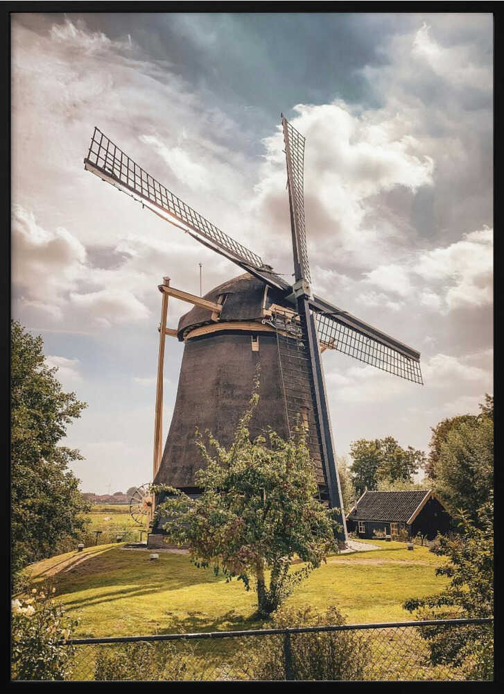 Windmill Serenity – Nature Metal Wall Art