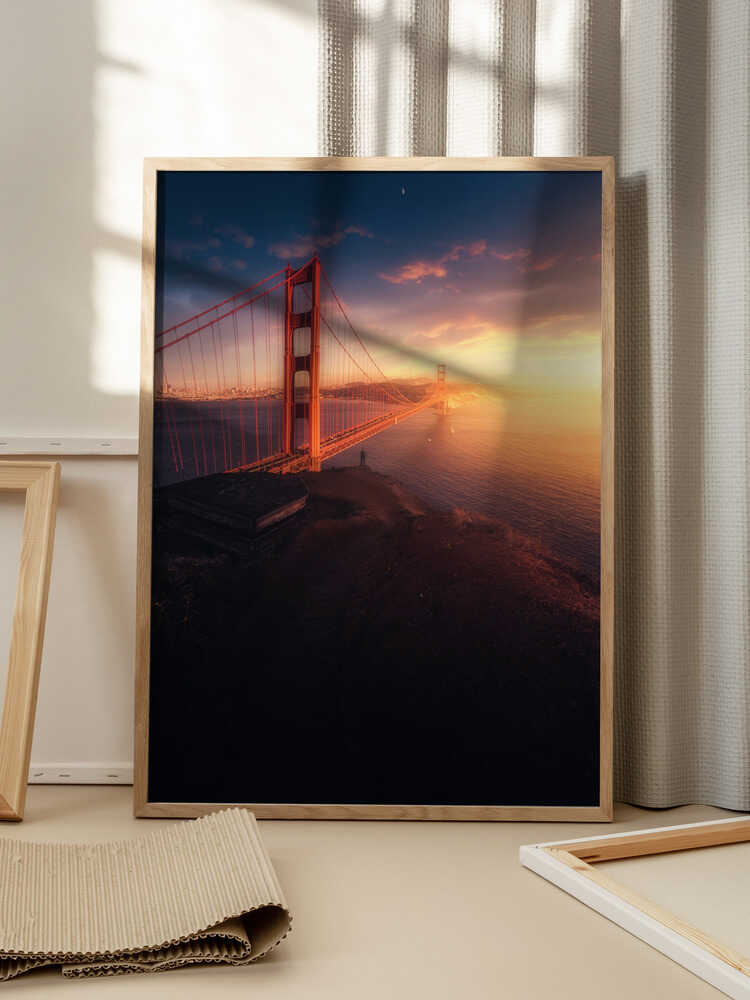Edge of the Bay – Golden Gate Bridge City Metal Wall Art