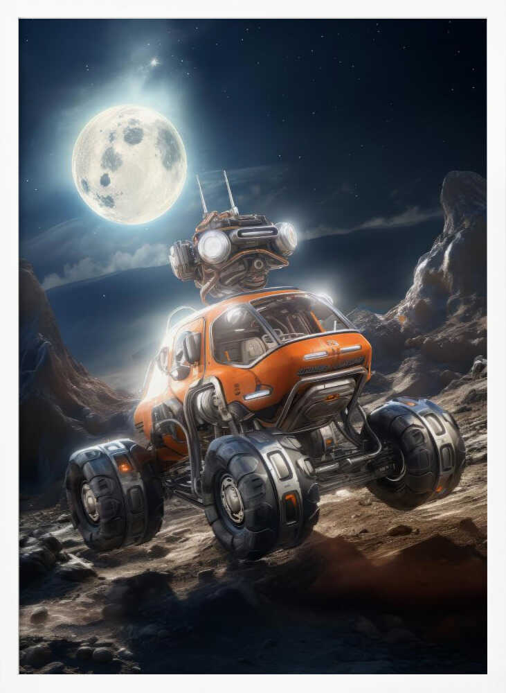 Moon Rover Adventure Metal Wall Art