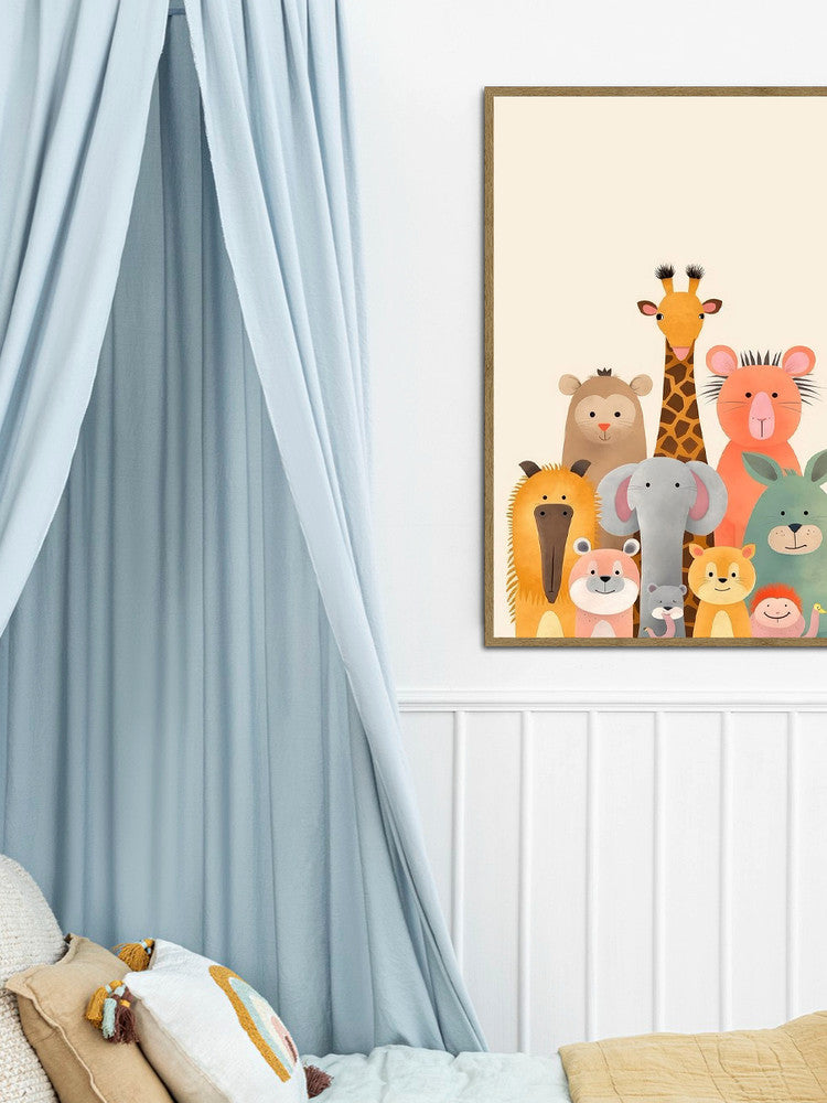 “Jungle Friends” Kids Metal Wall Art