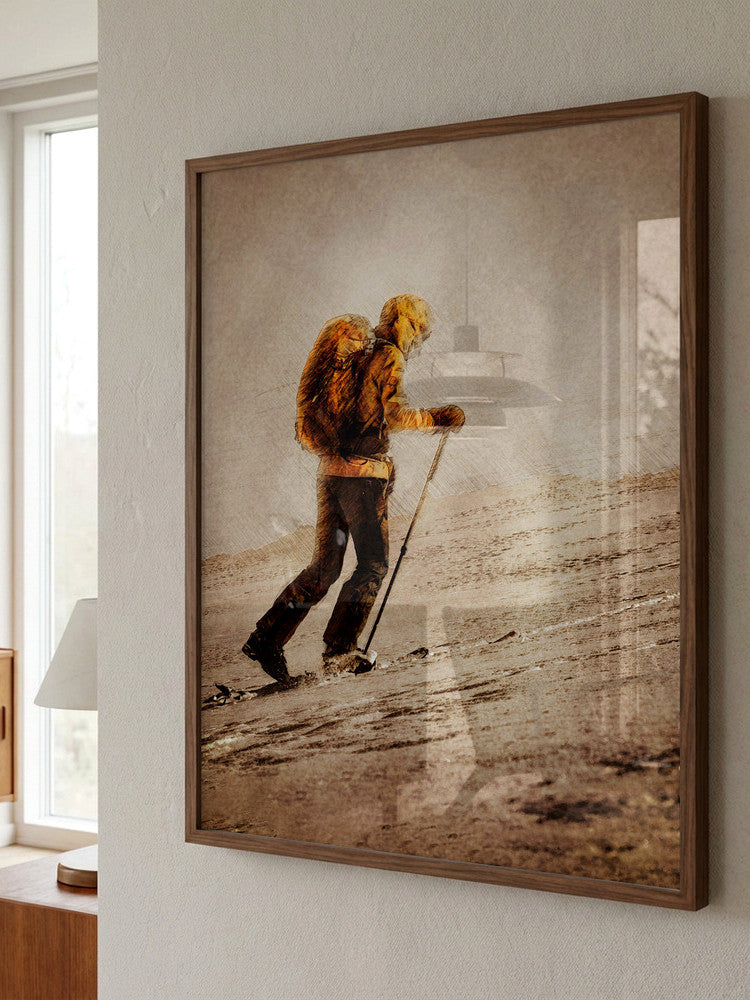 Summit Pursuit Hiker Metal Wall Art