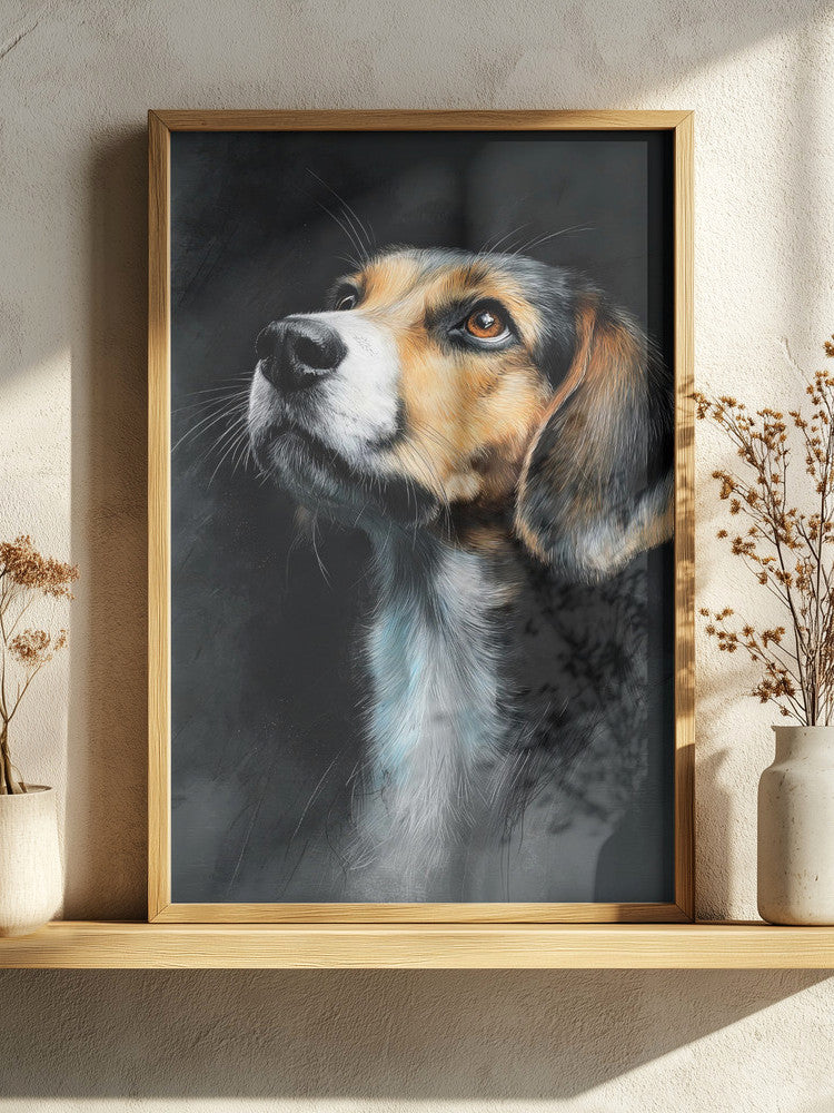 "Loyal Gaze: Animal Metal Wall Art"