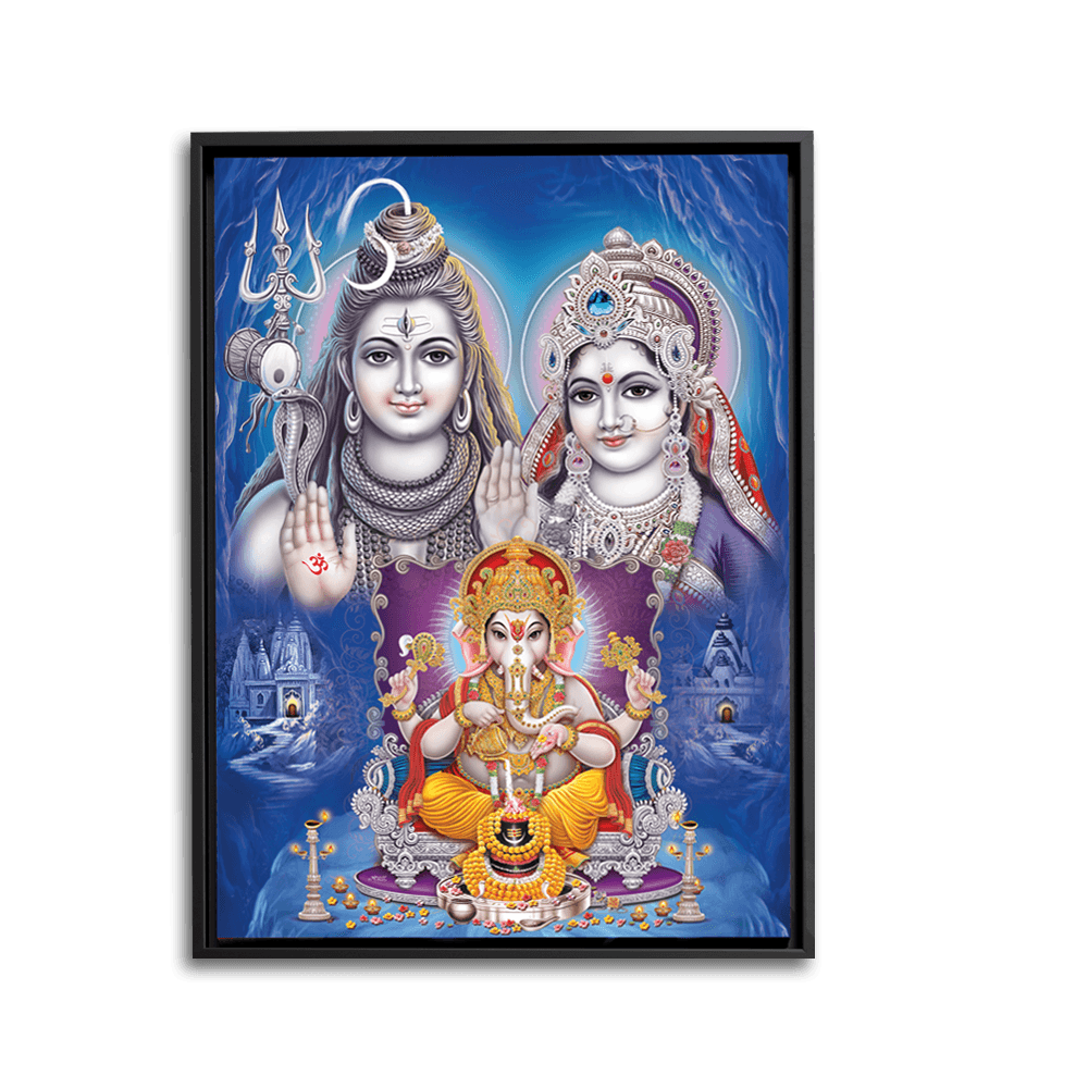 Shiva Family Blessings - Framed - PixMagic