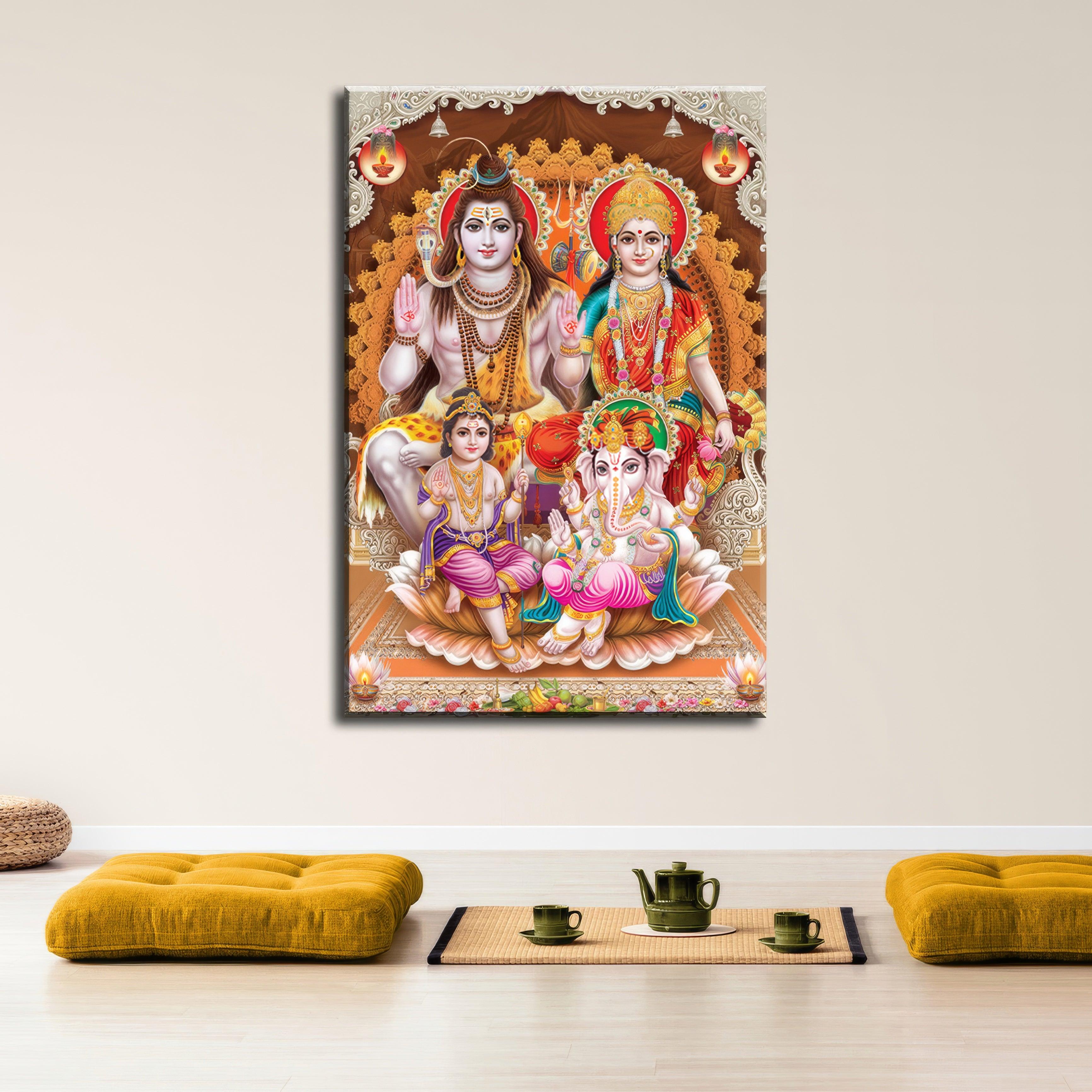Shiva Parvathi Family - PixMagic