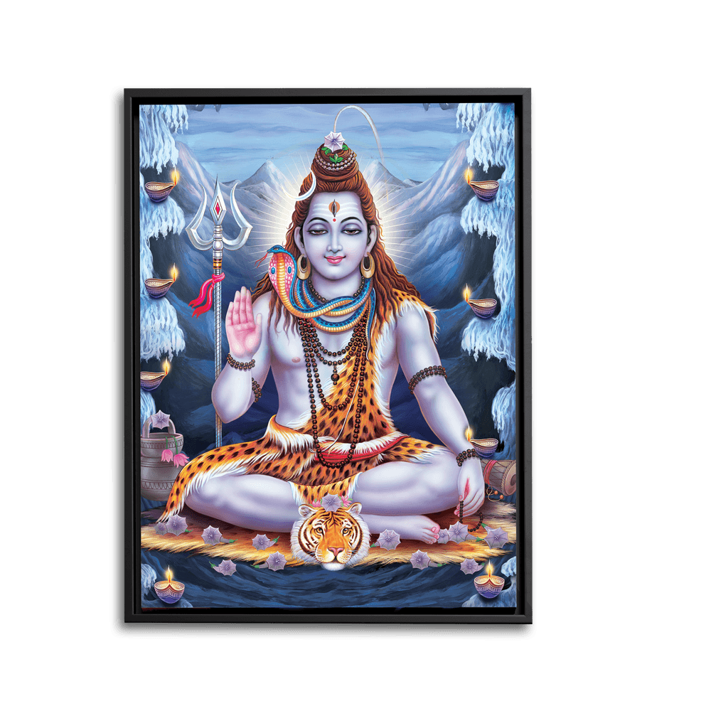 Shiva's Tranquil Essence - Framed - PixMagic