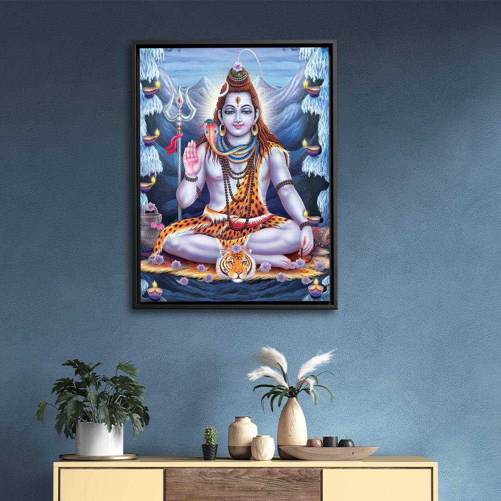 Shiva's Tranquil Essence - Framed - PixMagic