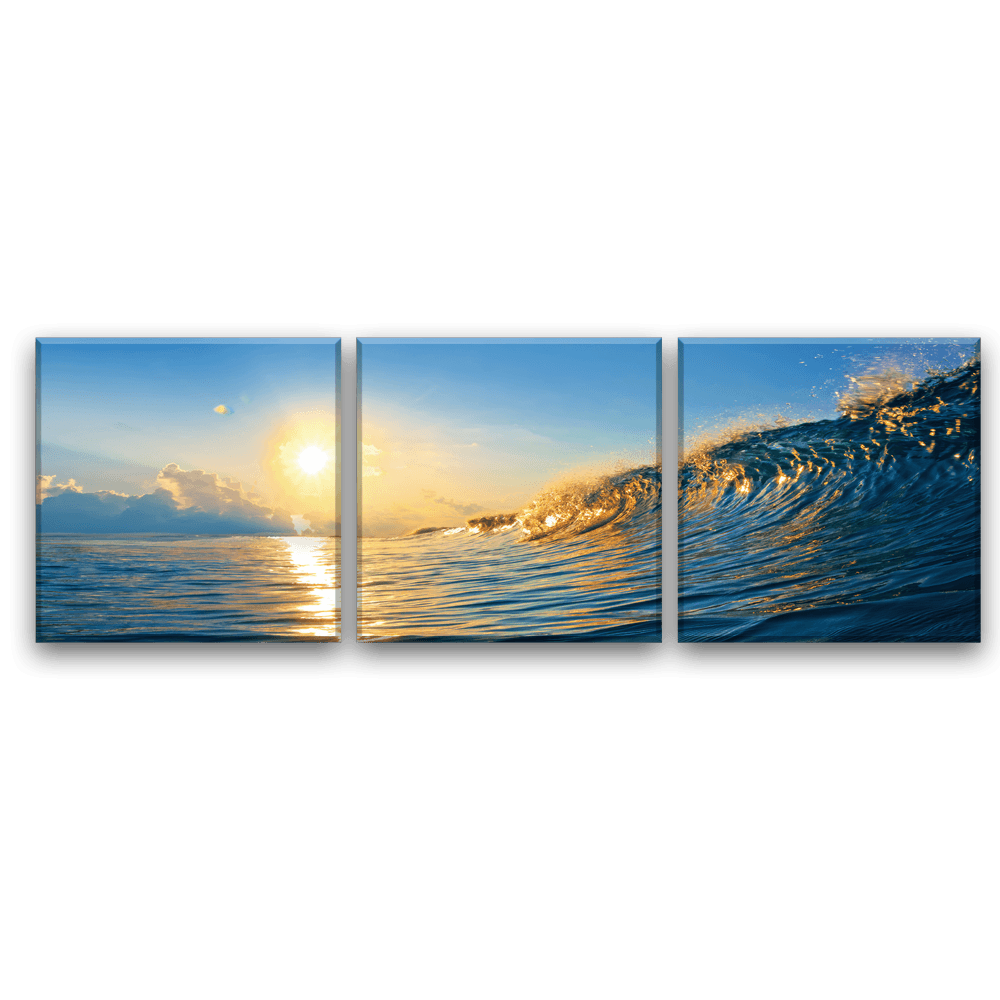 Sunlit Waves - 3Panel - PixMagic