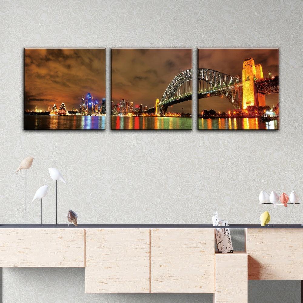 Sydney Harbour Twilight - 3Panel - PixMagic