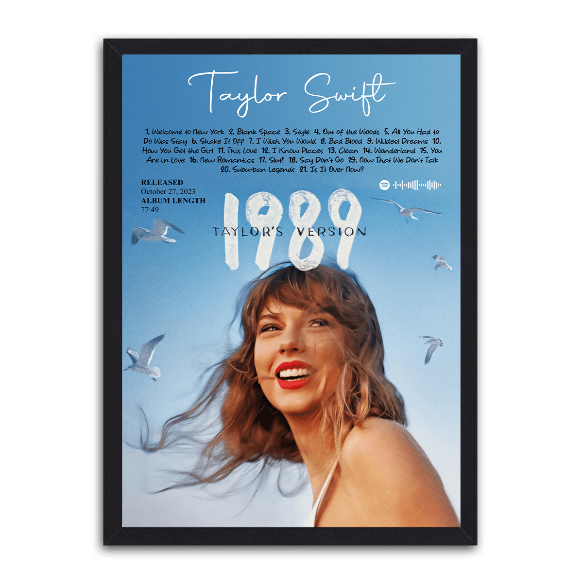 Taylor Swift's "1989" Taylor's Version - HD Metal Print - PixMagic