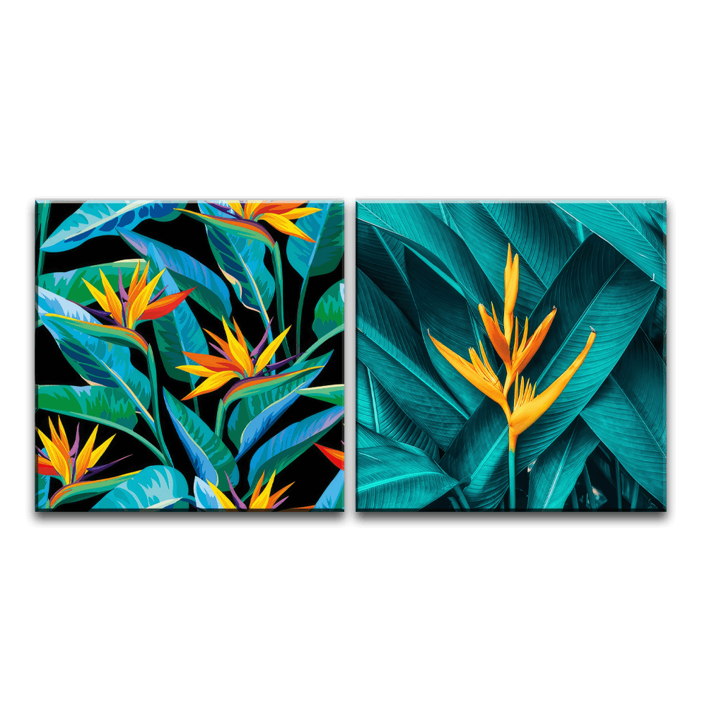 Tropical Flora Panels - 2Panel.