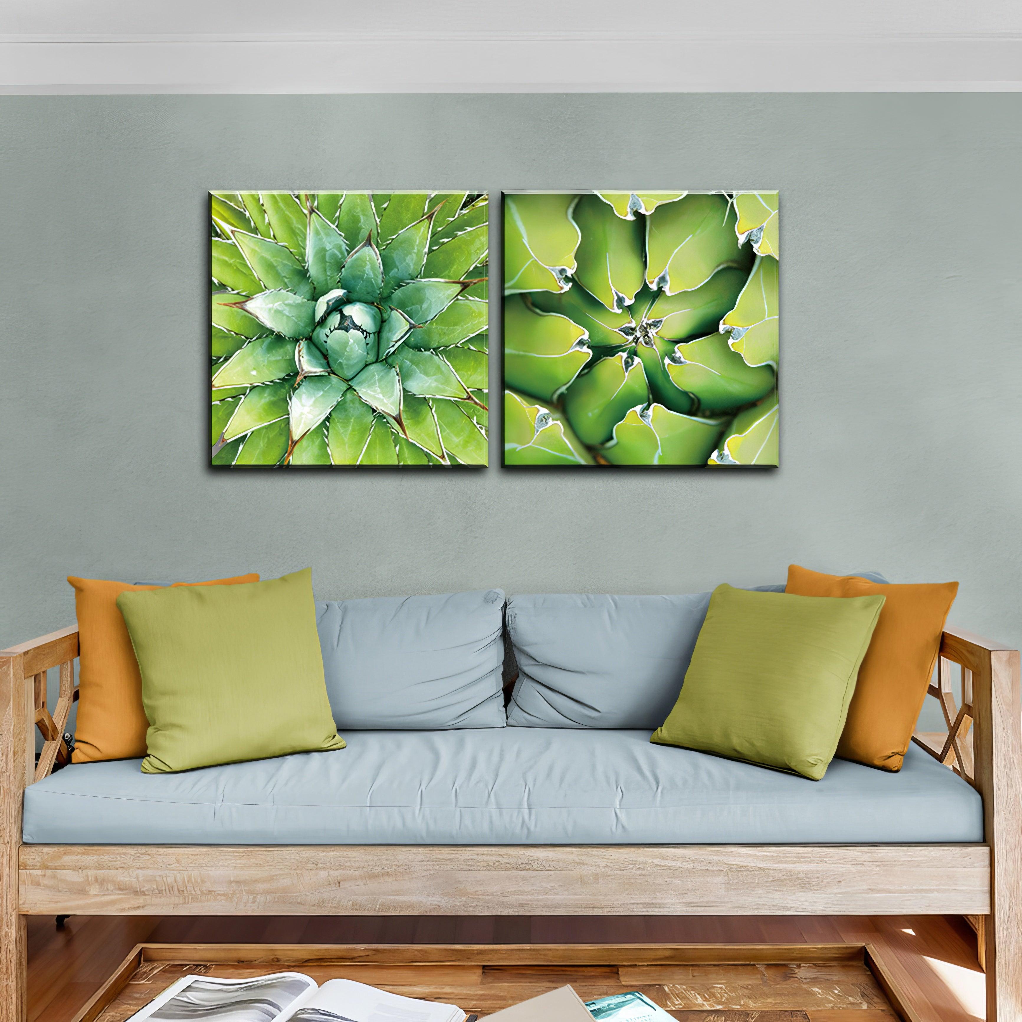 Verdant Essence Agave Duo - 2Panel.