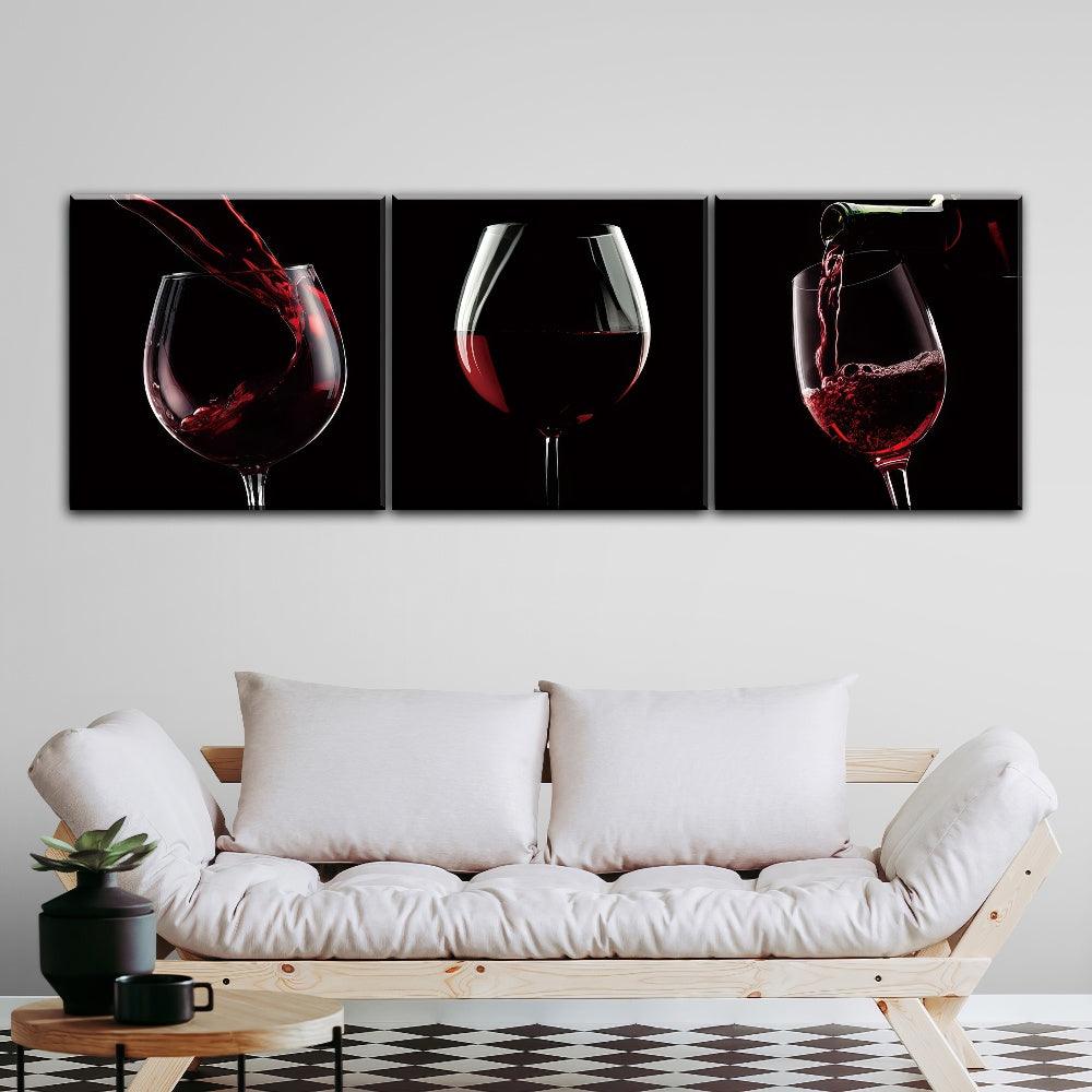 Vino Velvet Flow - 3Panel - PixMagic