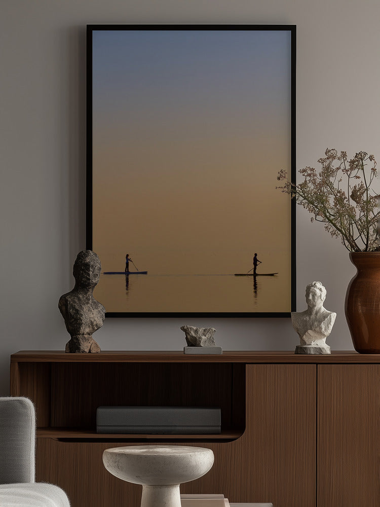 Serene Water Paddleboard Metal Wall Art