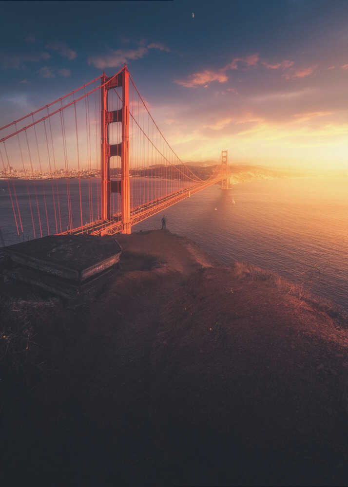 Edge of the Bay – Golden Gate Bridge City Metal Wall Art