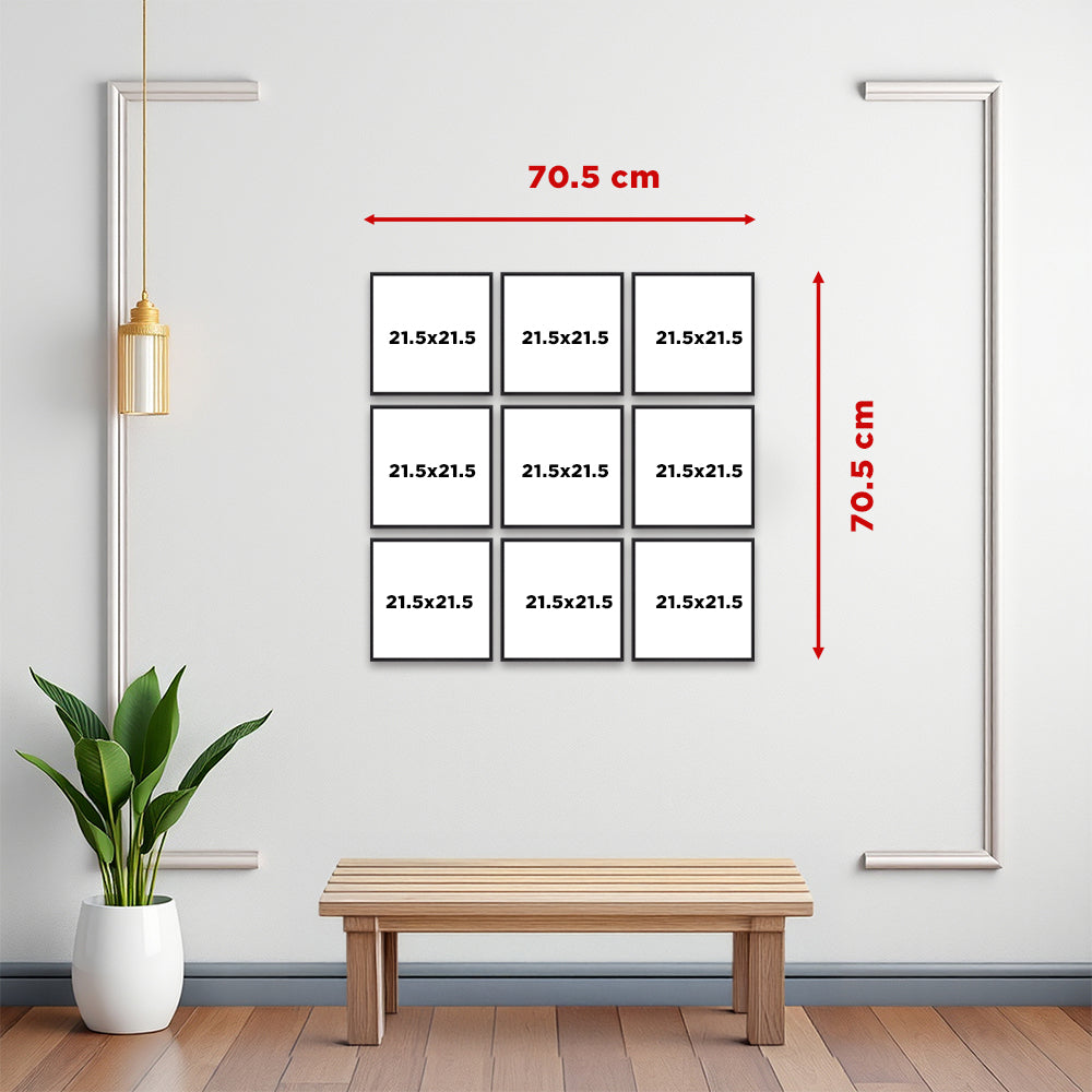 Square Set of 9 - 20x20 cm