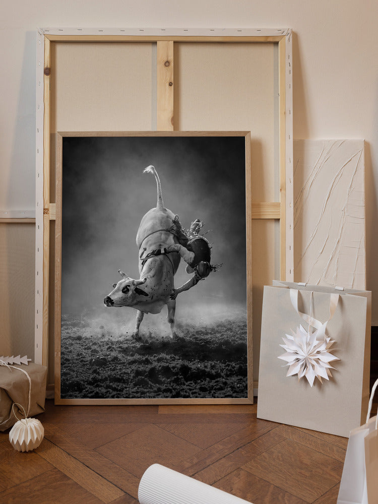 “Fearless Rodeo Charge” Sports Metal Wall Art