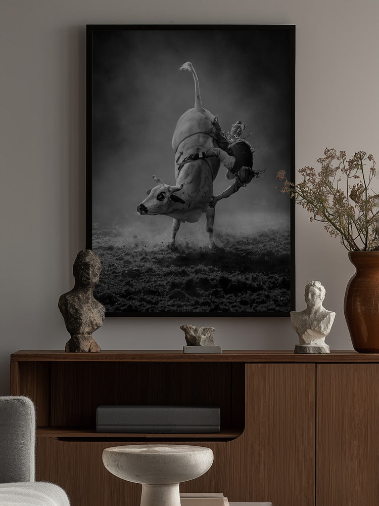 “Fearless Rodeo Charge” Sports Metal Wall Art