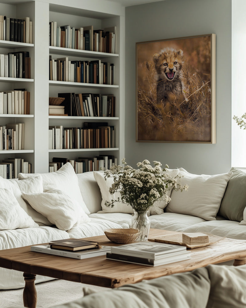 Wild Cub Joy Metal Wall Art