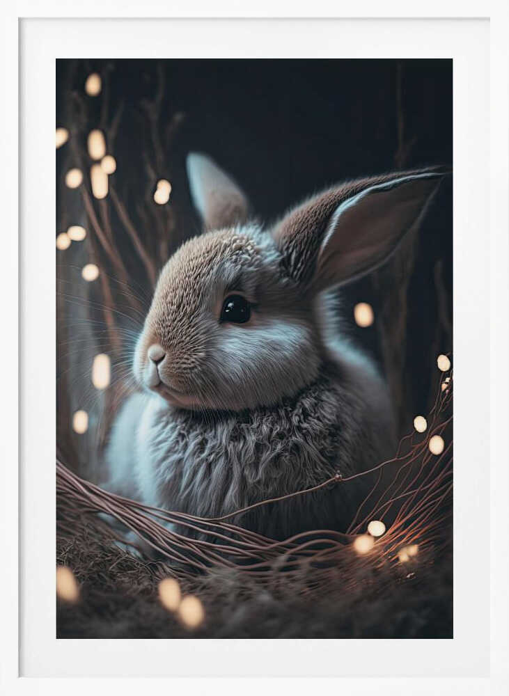 "Easter Bunny Glow Metal Wall Art"