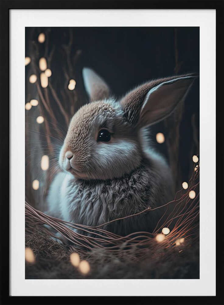 "Easter Bunny Glow Metal Wall Art"