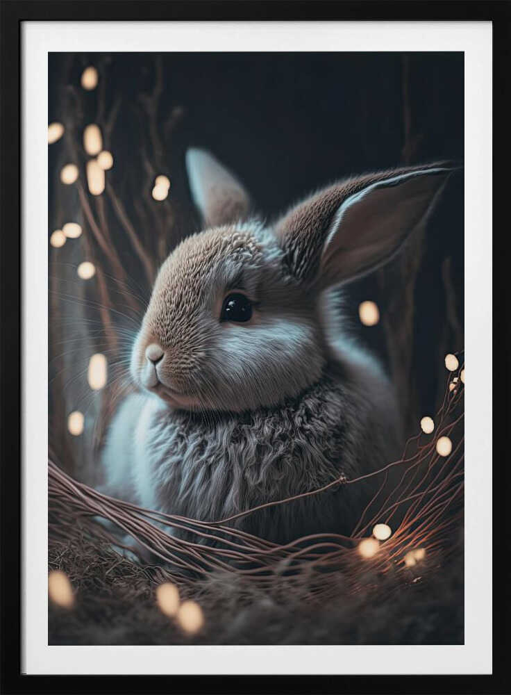 "Easter Bunny Glow Metal Wall Art"