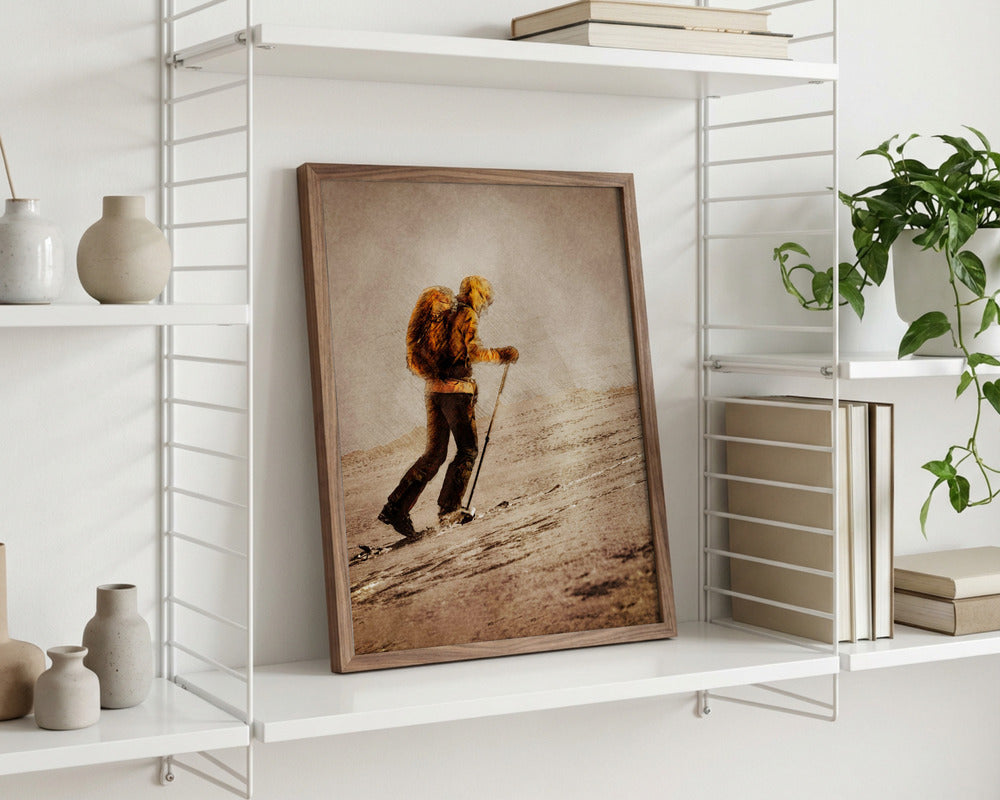 Summit Pursuit Hiker Metal Wall Art