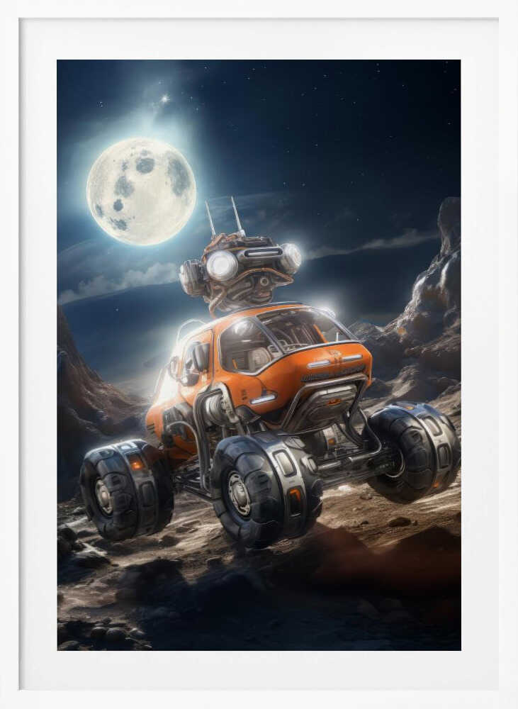 Moon Rover Adventure Metal Wall Art
