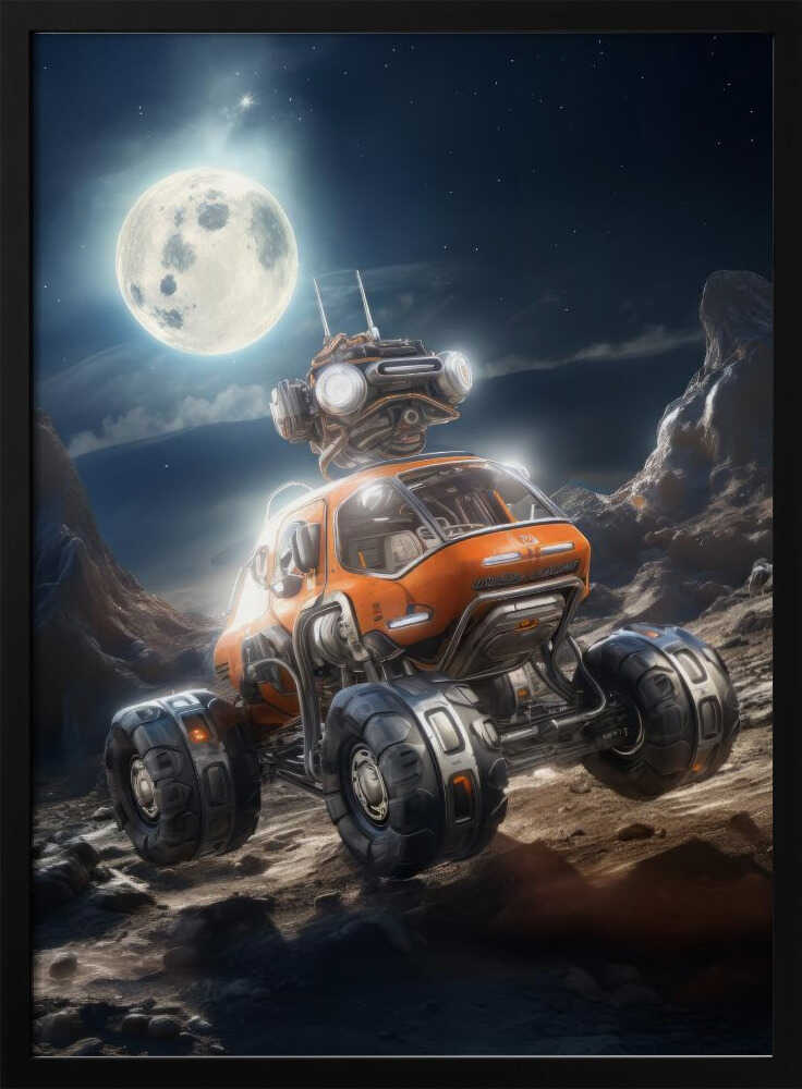 Moon Rover Adventure Metal Wall Art