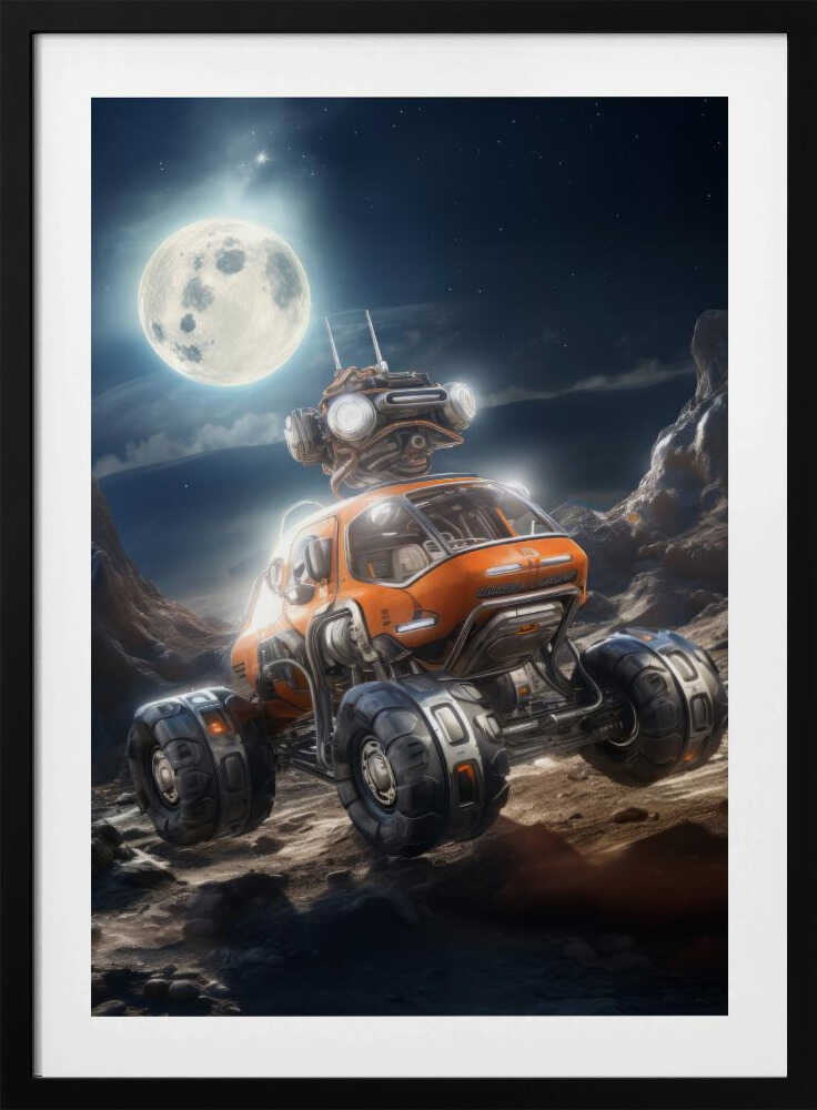 Moon Rover Adventure Metal Wall Art