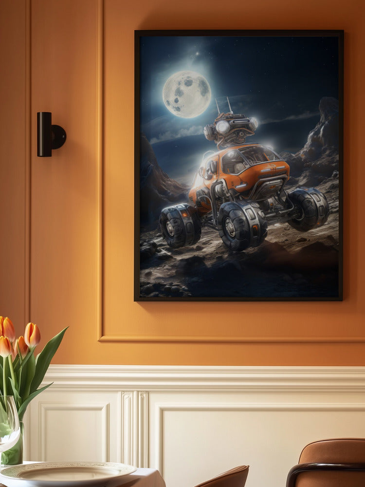 Moon Rover Adventure Metal Wall Art