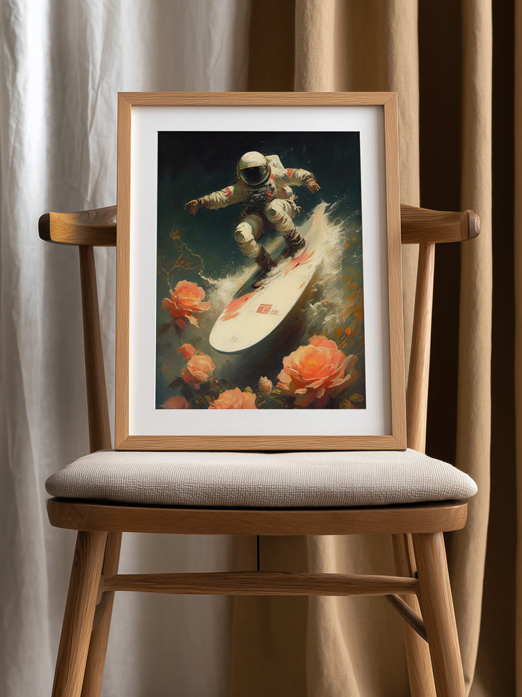 Cosmic Surf Explorer Metal Wall Art