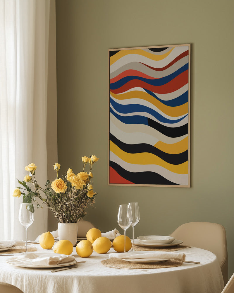 Vibrant Flow Abstract Minimalist Metal Wall Art