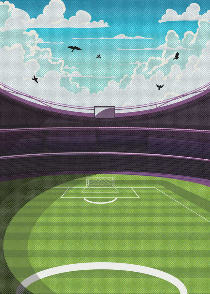 Stadium Dreams Football Metal Wall Art