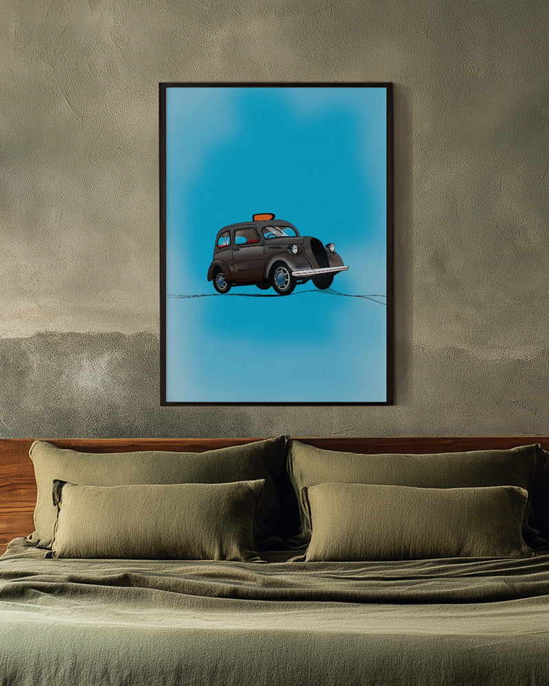 "Retro Ride" Car Metal Wall Art