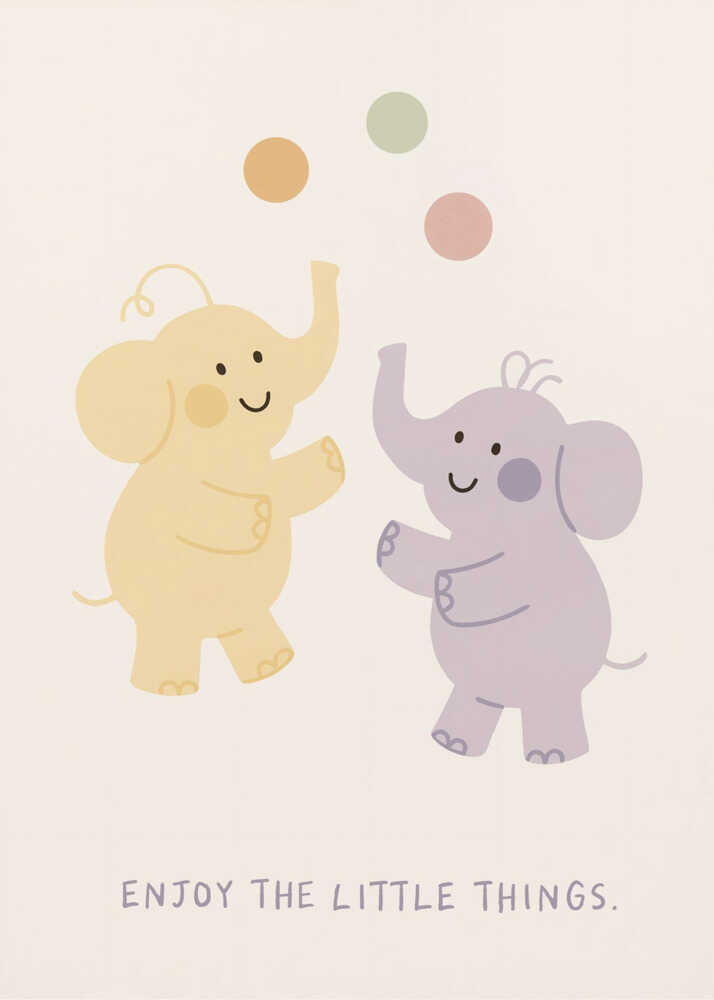 Enjoy the Little Things – Elephant Nursery Metal Wall Art